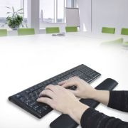 Image de ACT repose-poignet Polyester, Caoutchouc Noir (AC8005)