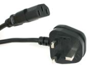 Image de StarTech.com Câble d'Alimentation pour PC UK - BS 1363 à C13, 18AWG, 10A 250V - Cordon d'Alimentation Ordinateur/Ordinateur Portable/TV - Câble d'Alimentation Écran P ... (BS13U-1M-POWER-LEAD)