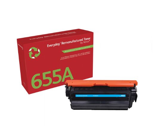 Image de Toner remanufacturé Cyan Everyday™ de Xerox compatible avec HP 655A (CF451A), Capacité standard (006R04344)