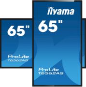 Image de iiyama Écran d'affichage dynamique En forme de kiosk 163,8 cm (64.5") LED 500 cd/m² 4K Ultra HD Noir Écran tactile Intégré dans le processeur Android 8.0 24/7 (T6562AS-B1)