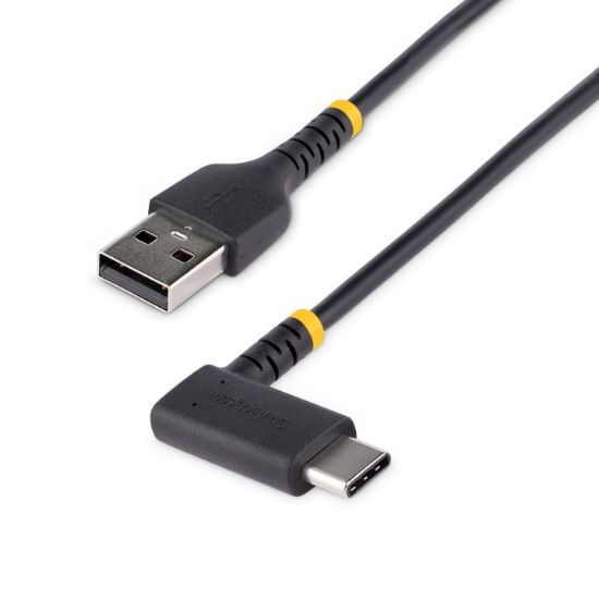 Image de StarTech.com Câble de Charge Rapide USB-A vers USB-C de 15cm, Robuste, Spiralé, Charge et Synchronisation, 3A, USB 2.0, Gaine TPE et Fibre d'Aramide - Cordon de Charg ... (R2ACR-15C-USB-CABLE)