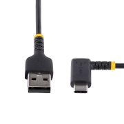 Image de StarTech.com Câble de Charge Rapide USB-A vers USB-C de 15cm, Robuste, Spiralé, Charge et Synchronisation, 3A, USB 2.0, Gaine TPE et Fibre d'Aramide - Cordon de Charg ... (R2ACR-15C-USB-CABLE)