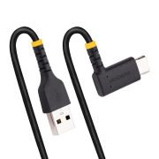 Image de StarTech.com Câble de Charge Rapide USB-A vers USB-C de 15cm, Robuste, Spiralé, Charge et Synchronisation, 3A, USB 2.0, Gaine TPE et Fibre d'Aramide - Cordon de Charg ... (R2ACR-15C-USB-CABLE)