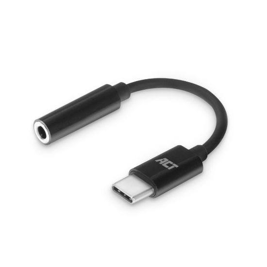 Image de ACT câble audio 0,11 m 3,5mm USB Type-C Noir (AC7380)