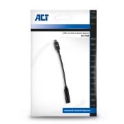 Image de ACT câble audio 0,11 m 3,5mm USB Type-C Noir (AC7380)