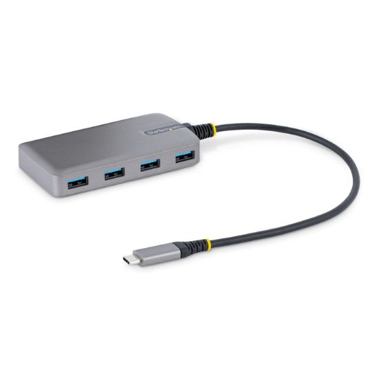 Image de StarTech.com Hub USB-C à 4 Ports - 4x USB-A, 5Gbps - Alimenté par Bus - Hub USB 3.0 avec Câble de 30 cm - Mini Hub USB Type-C - Hub USB de Bureau, USB C vers USB A (5G4AB-USB-C-HUB)