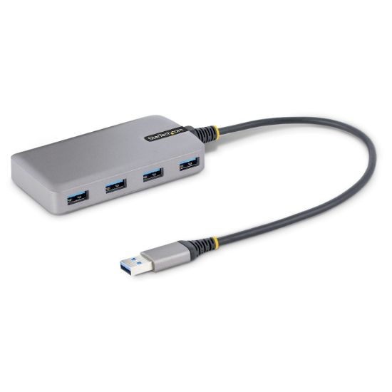 Image de StarTech.com Hub USB 4 Ports - USB 3.0 5Gbps, Alimenté par Bus - Hub USB-A vers 4x USB-A avec entrée d'alimentation auxiliaire en option - Hub USB 3.0 pour PC Portable av ... (5G4AB-USB-A-HUB)
