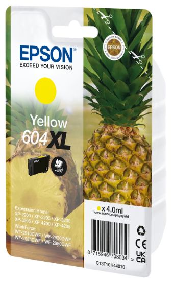 Image de Epson 604XL cartouche d'encre 1 pièce(s) Original Jaune (C13T10H44020)
