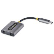 Image de StarTech.com Adaptateur Casque USB-C - Splitter Audio, Double Casque USB Type C avec Entrée Micro - Adaptateur USB C vers Jack 3.5mm, DAC 3.5 mm - USB-C vers Jack Aud ... (USBC-AUDIO-SPLITTER)
