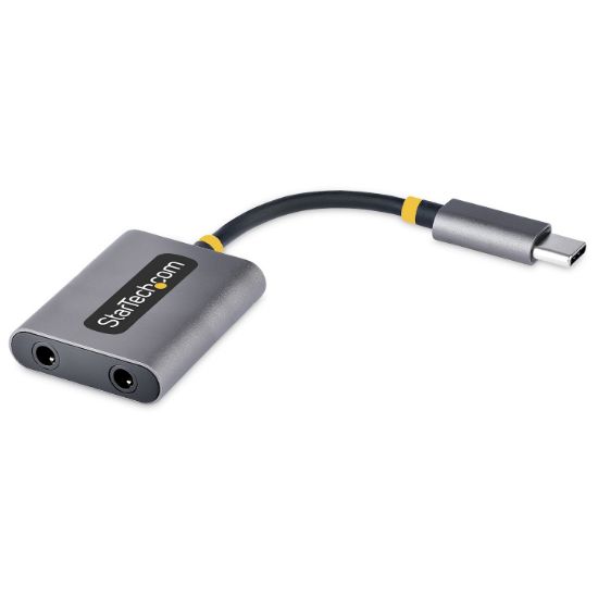 Image de StarTech.com Adaptateur Casque USB-C - Splitter Audio, Double Casque USB Type C avec Entrée Micro - Adaptateur USB C vers Jack 3.5mm, DAC 3.5 mm - USB-C vers Jack Aud ... (USBC-AUDIO-SPLITTER)