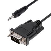 Image de StarTech.com Câble Série DB9 vers 3.5mm de 1m - Câble RS232 DB9 Mâle à 3.5mm - Adaptateur Série DB9 à 3.5mm pour le Calibrage de Projecteurs, d'Enseignes Numériques et ... (9M351M-RS232-CABLE)