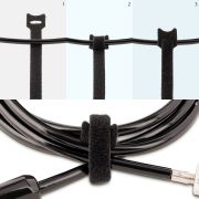 Image de StarTech.com Attaches de Câbles Auto-Agrippantes de 15cm - Lot de 50 - Noir - Attache Câble Adhésif Réutilisable - Bande Auto-Agrippante pour Cable Management - Régl ... (B506I-HOOK-LOOP-TIES)