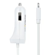 Image de StarTech.com Chargeur Voiture Lightning avec Câble Spiralé - Chargeur Iphone 1m - Double Chargeur USB pour Telephones et Tablettes pour la Voiture - Chargeur Auto Blanc de 1 ... (USBLT2PCARW2)