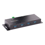 Image de StarTech.com Hub USB 3.0 5Gbps à 4 Ports Industriel - Hub USB pour PC Portable avec Protection contre les Surtensions - Splitter USB 3.0 Montable sur Mur - Station de ... (5G4AINDNP-USB-A-HUB)