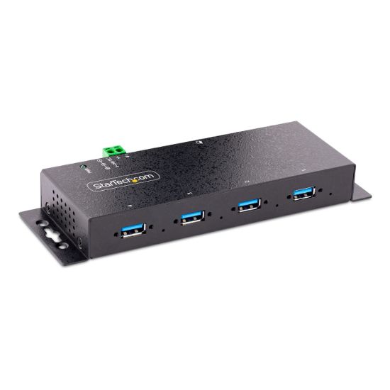 Image de StarTech.com Hub USB 3.0 5Gbps à 4 Ports Industriel - Hub USB pour PC Portable avec Protection contre les Surtensions - Splitter USB 3.0 Montable sur Mur - Station de ... (5G4AINDNP-USB-A-HUB)