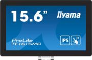 Image de iiyama ProLite écran plat de PC 39,6 cm (15.6") 1920 x 1080 pixels Full HD Écran tactile Noir (TF1615MC-B1)
