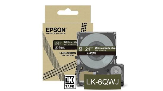 Image de Epson LK-6QWJ Kaki, Blanc (C53S672090)