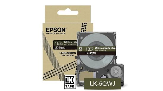 Image de Epson LK-5QWJ Kaki, Blanc (C53S672089)