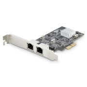 Image de StarTech.com Carte Réseau PCIe à 2 Ports 2,5 Gbps NBASE-T, Intel I225-V - Carte Réseau pour PC - Carte Réseau Ethernet Multi-Gigabit - Carte LAN Serveur PCI Express 2 ... (PR22GI-NETWORK-CARD)