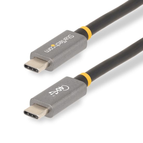 Image de StarTech.com Câble USB4 de 1m 40Gbps, 240W (5A) Power Delivery, 8K 120Hz/4K 240Hz DP Alt Mode, Câble USB-C Certifié USB-IF - Compatible Thunderbolt (CC1M-40G-USB-CABLE)
