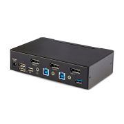 Image de StarTech.com Switch KVM DisplayPort 2 Ports - 8K 60H/4K 144Hz, Écran Unique, DisplayPort 1.4, 2 Ports USB 3.0, 4x USB 2.0 HID, Commutateur KVM, Commutation par Bouton ... (D86A2-2-PORT-8K-KVM)