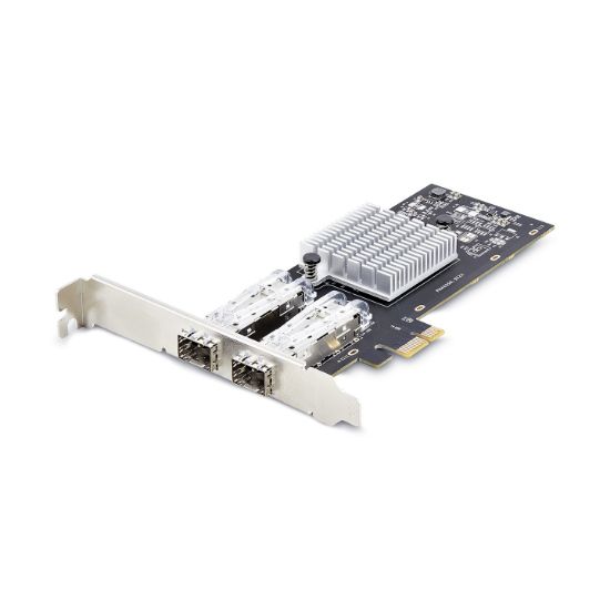 Image de StarTech.com Carte Réseau GbE SFP à 2 Port, PCIe 2.0 x1, Intel I350-AM2, Carte Contrôleur 2x 1GbE, 1000BASE Cuivre/Fibre Optique, Carte Réseau Gigabit Ethernet NIC, B ... (P021GI-NETWORK-CARD)