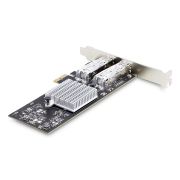 Image de StarTech.com Carte Réseau GbE SFP à 2 Port, PCIe 2.0 x1, Intel I350-AM2, Carte Contrôleur 2x 1GbE, 1000BASE Cuivre/Fibre Optique, Carte Réseau Gigabit Ethernet NIC, B ... (P021GI-NETWORK-CARD)
