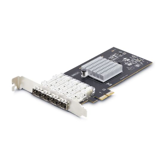 Image de StarTech.com Carte Réseau GbE SFP à 4 Ports, PCIe 2.0 x2 (Compatible x4, x8, x16), Contrôleur Intel I350-AM4 4x 1GbE, 1000BASE Cuivre/Fibre Optique, Carte Réseau Giga ... (P041GI-NETWORK-CARD)
