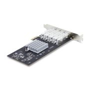 Image de StarTech.com Carte Réseau GbE SFP à 4 Ports, PCIe 2.0 x2 (Compatible x4, x8, x16), Contrôleur Intel I350-AM4 4x 1GbE, 1000BASE Cuivre/Fibre Optique, Carte Réseau Giga ... (P041GI-NETWORK-CARD)
