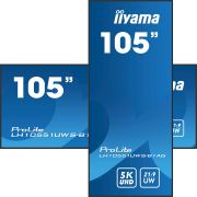 Image de iiyama Écran d'affichage dynamique Écran plat de signalisation numérique 2,66 m (104.7") LED 500 cd/m² UltraWide 5K HD Noir 24/7 (LH10551UWS-B1AG)