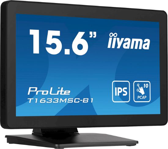Image de iiyama ProLite écran plat de PC 39,6 cm (15.6") 1920 x 1080 pixels Full HD LCD Écran tactile Noir (T1633MSC-B1)