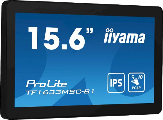 Image de iiyama ProLite écran plat de PC 39,6 cm (15.6") 1920 x 1080 pixels Full HD Écran tactile Noir (TF1633MSC-B1)