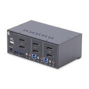 Image de StarTech.com Switch KVM 2 Ports pour Deux Moniteurs, 4K60Hz, 2 Ports USB 5Gbps, 2 Ports USB 2.0 HID - Commutateur KVM DisplayPort avec Commutation par Touches, Confor ... (P2DD46A2-KVM-SWITCH)