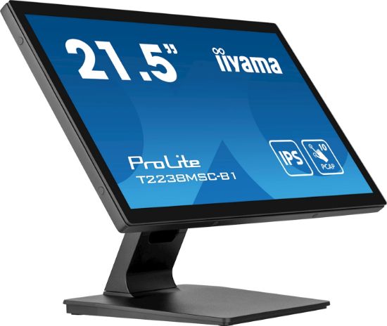 Image de iiyama ProLite écran plat de PC 54,6 cm (21.5") 1920 x 1080 pixels Full HD LED Écran tactile Noir (T2238MSC-B1)