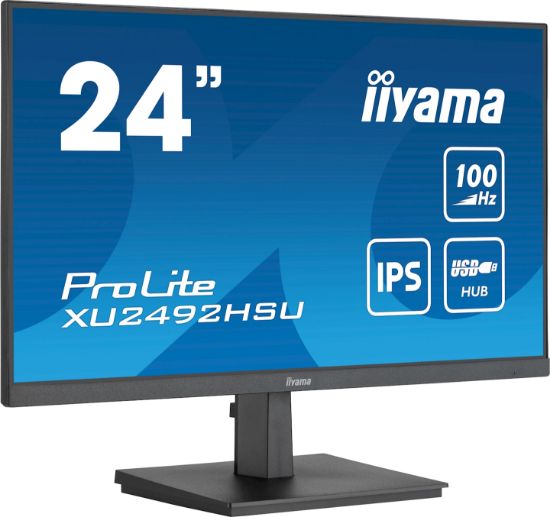 Image de iiyama ProLite écran plat de PC 60,5 cm (23.8") 1920 x 1080 pixels Full HD LED Noir (XU2492HSU-B6)