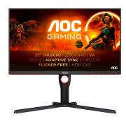 Image de AOC G3 écran plat de PC 68,6 cm (27") 2560 x 1440 pixels 2K Ultra HD LED Noir, Rouge (Q27G3XMN/BK)