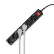 Image de ACT multiprise 3 m 6 sortie(s) CA Intérieure Noir (AC2465)