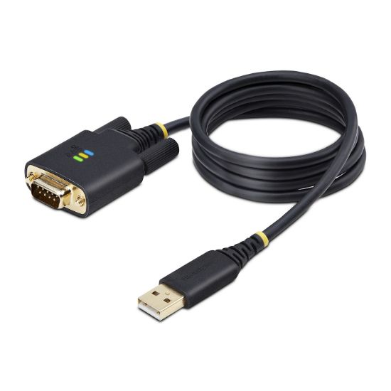 Image de StarTech.com Câble USB-Série de 1m - Rétention COM, Vis/Écrous Interchangeables, Adaptateur USB vers DB9 RS232, Convertisseur USB RS232, Circuit Intégré FTDI, Protecti ... (1P3FFCB-USB-SERIAL)