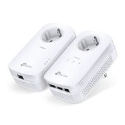 Image de TP-Link Adaptateur réseau CPL 1300 Mbit/s Ethernet/LAN Blanc 2 pièce(s) (TL-PA8033P KIT)