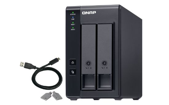 Image de QNAP Boîtier de disques de stockage Boîtier disque dur/SSD Noir 2.5/3.5" (TR-002)