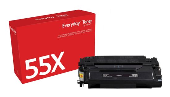 Image de Toner Everyday™ _OEM_NAME_ Noir de Xerox compatible avec HP 55X (CE255X), Grande capacité (006R03628)
