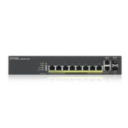 Image de Zyxel commutateur réseau Géré L2 Gigabit Ethernet (10/100/1000) Connexion Ethernet, supportant l'alimentation via ce port (PoE) Noir (GS2220-10HP-EU0101F)