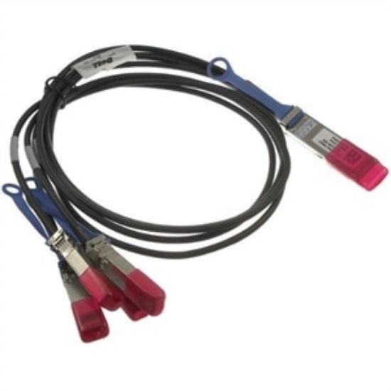 Image de DELL câble InfiniBand et à fibres optiques 2 m QSFP28 4x SFP28 Noir, Rouge (470-ABQF)