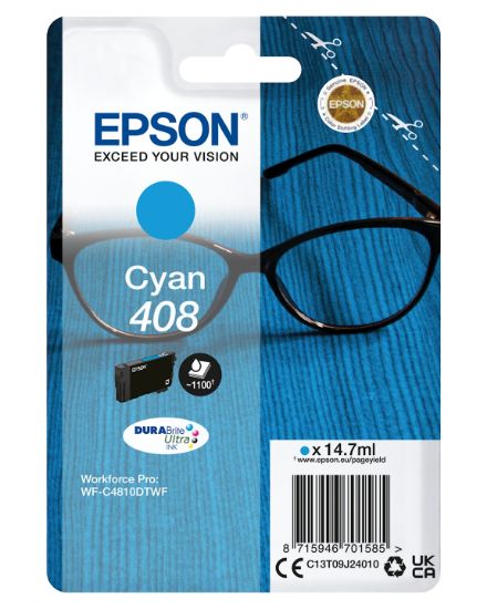Image de Epson Singlepack Cyan 408 DURABrite Ultra Ink (C13T09J24010)