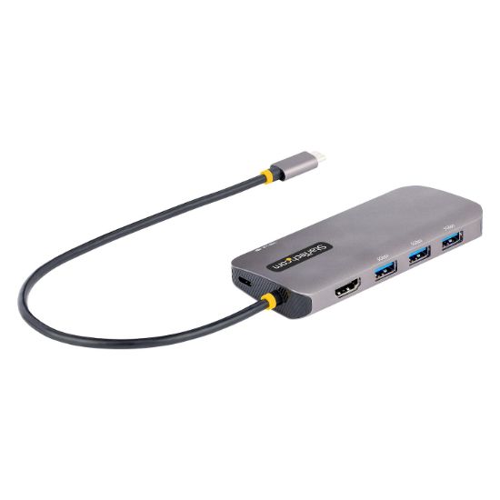 Image de StarTech.com Adaptateur Multiport USB C - Adaptateur USB C vers HDMI 4K 60Hz - Hub USB A 3.2, 5Gbps à 3 ports - 100W Power Delivery PassTrough - Dock USB C avec Câble ... (127B-USBC-MULTIPORT)