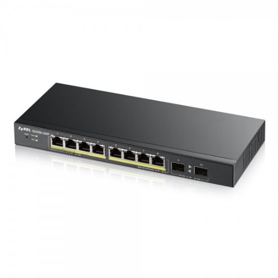 Image de Zyxel GS1900-8HP v3 PoE Géré L2 Gigabit Ethernet (10/100/1000) Connexion Ethernet, supportant l'alimentation via ce port (PoE) Noir (GS1900-8HP-EU0103F)