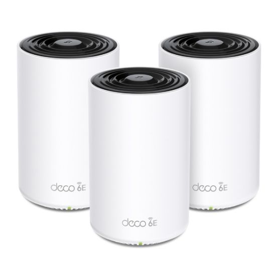 Image de TP-Link Deco XE75 Tri-bande (2,4 GHz / 5 GHz / 6 GHz) Wi-Fi 6E (802.11ax) Blanc 3 Interne (DECO XE75(3-PACK))