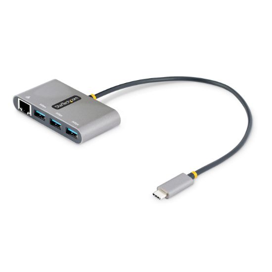 Image de StarTech.com Hub USB-C à 3 ports avec Ethernet - 3x USB-A - USB 3.0 5Gbps - Alimentation par Bus - Hub USB Thunderbolt 3 - Adaptateur USB C Ethernet - Splitter USB-C vers US ... (HB30C3A1GEA2)
