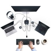 Image de StarTech.com commutateur écran, clavier et souris Noir (C2-D46-UC2-CBL-KVM)