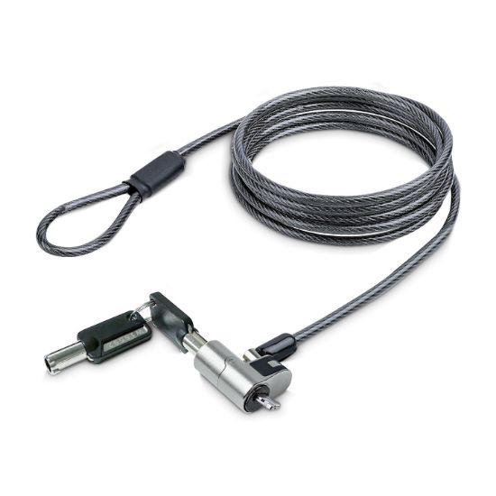 Image de StarTech.com câble antivol Noir, Argent 2 m (NANOK-LAPTOP-LOCK)